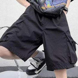 Men's Shorts Men Cargo Summer With Adjustable Drawstring Multi Pockets Wide Leg Design For Streetwear Beach Style