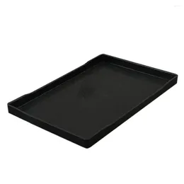 Tea Trays Serving Tray Home Glass Cup Salad Bowl Plate Food Fruit Snack Dish Black / White