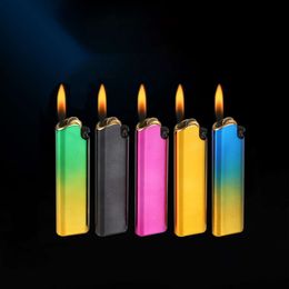 New Cheap Giveaways Cigarette Lighter Custom Wholesale Stable Quality Available Refillable Butane Without Gas Flint Flame Lighter