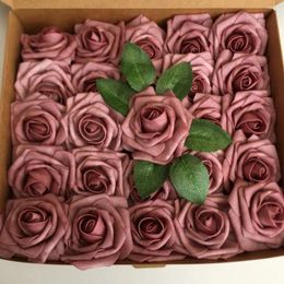 Decorative Flowers 1 Set Of 25 Artificial Roses For Mom On Mother's Day Rose Scene And Room Decoration Wedding Valentine's Birthday