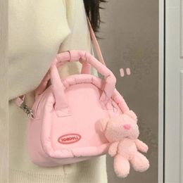 Evening Bags Xiuya Sweet Cute Handbags For Women Fluffy Soft Clouds Casual Crossbody Bag Harajuku 2024 Style Summer Fashion Shoulder