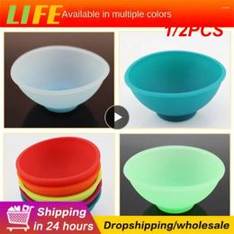 Bowls 1/2PCS Set Silicone Multicoloured Reusable Container Dish Snack Spice Bowl For Sauce Nuts Candy Fruits Appetiser Kitchen