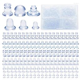 Stud Earrings R2LE 600PCS Silicone Earring Backs Clear Backing Replacement For Post Fishhook Stoppers