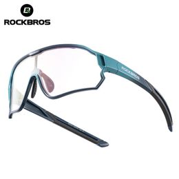 Rockbros Child Pochromic Polarized Solglasögon Bicycle Eyewear UV400 Kids Bike Goggles Protection Classic Windproof Glasses 240417