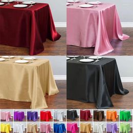 Table Cloth Wedding Tablecloth Rectangular Satin Black Overlay Cover Champagne Party Dinner Banquet Decoration 1PC