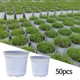 Planters Pots 50Pcs Plastic Flowerpot Cultivation for Succulent Plant Small Flowerpot Simple Planting Seedling Pot Thickened Nursery Pots