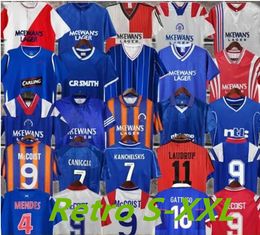 87 90 92 93 94 95 96 97 99 01 08 Glasgow Rangers fc Retro soccer jerseys GERRARD GASCOIGNE LAUDRUP gerrard MCCOIST football shirt 999