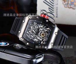 Watch watches AAA 2024 mens ghost watch fashion rubber strap quartz watch personality hollow diamond dial