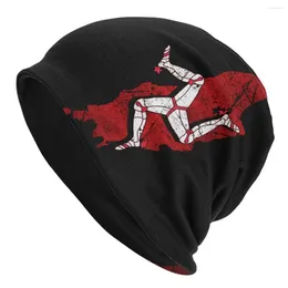 Berets Isle Of Man Beanie Hats Motorcycle Racing Bonnet Adult Unisex Cool Hippie Knit Hat Autumn Winter Design Head Wrap Caps