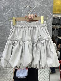 Skirts Korean Fashion Bud Skirt For Women 2024 Summer A-line Sweet Mini Female High Waist Short With Lining Dropship