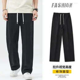 Men's Pants Summer Thin Knitted Casual For Men Breathable Loose Simple Versatile Sports Straight Guard