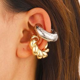 Backs Earrings 1Pcs Punk No Piercing Gold Color Clip Chunky Ear Cuff Women Bold Statement Thick Cartilage Jewelry Gifts