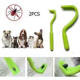 Dog Apparel 2Pcs/Set Pet Tick Remover Tool Flea Hook Cat Grooming Supplies Fleas Removal Tools Tweezers Comb Accessories