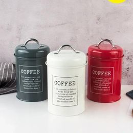 Storage Bottles Canister Sugar Supplies Kitchen Coffee Metal Jar Cookie Sealed Tea Container Jars Food