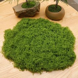 Decorative Flowers 50g Fake Moss DIY Crafts Grass Artificial Faux Preserved Green Plants Home Room Garden Decor Mini Landscape