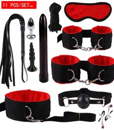 Sex Toys For Woman Adult Games Hand s Whip Mouth Gag Rope Metal Butt Plug Bdsm Bondage Set Bead Anal Plug Vibrator4253849