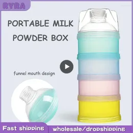 Storage Bottles 4 Layers Bear Style Portable Baby Food Box Essential Cereal Infant Milk Powder Toddle Container