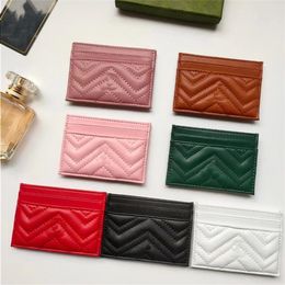 LOULS VUTT Designer Credit Card Wallet Bank Cards Holder Water Ripple Leather Wallets Women's and Men's Money Simple Business Uusm