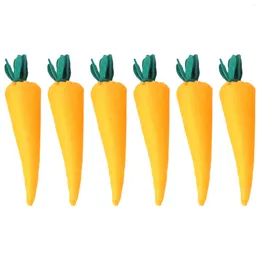 Decorative Flowers 6 Pcs Easter Decoration Adornments Toy Food Festival Carrot Ornament Baby Stuffed