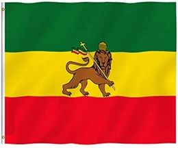 whole Stock 100polyester Ethiopia Flag with Lion 3x5 FT banner2073504