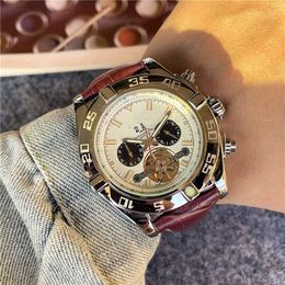 Watch watches AAA Mens Watch Mechanical Watch Swiss New Big Flywheel Fully Automatic Mechanical Watch Business Belt Watch mens watch