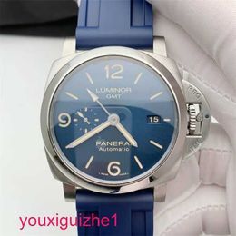 Male Wrist Watch Panerai Luminor Series Swiss Watch Tough Man Leisure Calendar Luminous Diving Sports Large Diameter Men's Watch PAM01033 Blue Disc Watch With 44mm