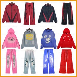 designer hoodie mens hoodies fashion graphic sweatshirts and hight quality pants Street graffiti foil print Vintage Loose tracksuits