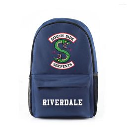 Backpack Harajuku South Side Serpent Riverdale Season 5 Notebook Backpacks School Bags Print Oxford Waterproof Laptop