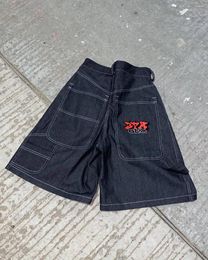 Men's Shorts Harajuku 3pmshorts Streetwear Men Skateboard Pants Pattern Embroidery Couples 2024 Y2k Denim For Sweatpants