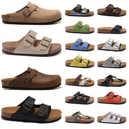 Designer clogs slippers sandals summer sandal leather slide indoor buckle strap flats cork casual slipper flat sliders 1985ess