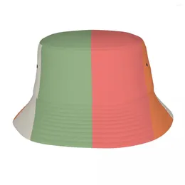 Berets Fashion Geometric Bucket Hat Colorful Luxury Outdoor Fisherman Caps Personality Travel Hiking Visor Hats For Men Women Cap