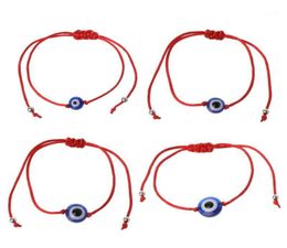 Charm Bracelets 8101214mm Lucky Blue Bead Bracelet Red String Thread Rope Amulet Jewellery 2022 Gifts15727822