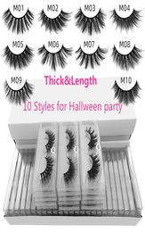 20 pairs mink eyelashes in bulk mix 10 styles 3d natural long false eyelashes whole hand made lash vendors makeup1288456