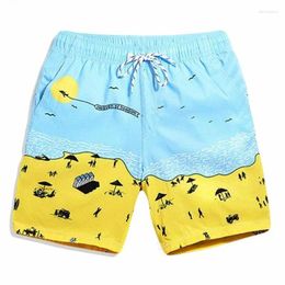 Men's Shorts Summer Fast Beach Casual Fitness Breathable Surfboard Swimming Trunks Animal Print