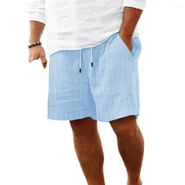 Men's Shorts Men Summer With Pockets Stylish Elastic Waist Drawstring Reinforced Comfortable For