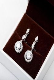 Fashion long drop shape non pierced earrings for bridal wedding bijoux jewelery Christmas gift clip on earings jewellery7856461