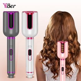 Flower Hair Waver Irons Automatic Curling Iron Anti-Tangle Ceramic Rotating Curler Large Slot Styling Appliances 240423