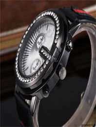 leather watch band fashion Have Logo mens watches Whole Fashion Diamond crystal dial Men Women Quartz watches3667481