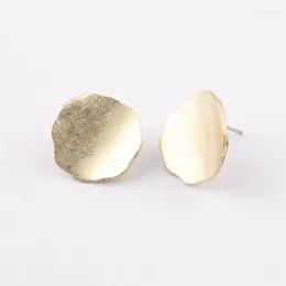 Stud Earrings ZWPON 2024 Vintage Metal Curly Hammered Minimalist Round Post For Women Fashion Geometric Cute Wholesale