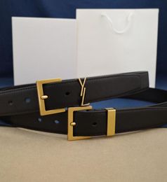 Belt for Woman Fashion Gold Needle Buckle Man Womens Belts Genuine Cowhide 2 Color6864546