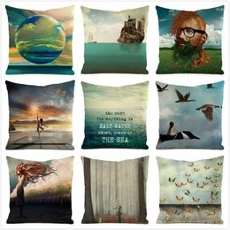 Pillow 45cm Fantasy Inimitated Silk Fabric Throw Covers Couch Cover Home Decorative Pillows Case