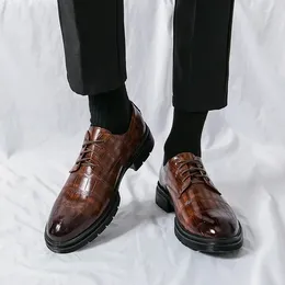 Casual Shoes Mens Dress Men's Formal Original Leather Italian Skin For Men Elegant Business Luxury Social Male Shoe