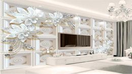 custom size 3d po wallpaper living room bed room mural embossed jewelry flowers picture sofa TV backdrop wallpaper nonwoven wa49022718954