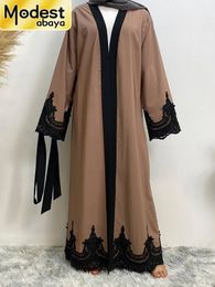 Modest Abaya Ramadan Dubai Robe Femme Musulmane Turkey Kaftan Islamic Clothing Muslim For Women Kimono Caftan Marocain Cardigan 240423