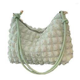 Evening Bags Soft Underarm Bag Candy Color Minimalist Gentle Temperament Shoulder Tote Armpit Cloud Cotton Lightweight