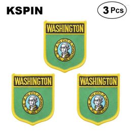 Brooches U.S.A Washington Shiled Shape Flag Patches National For Cothing DIY Decoration