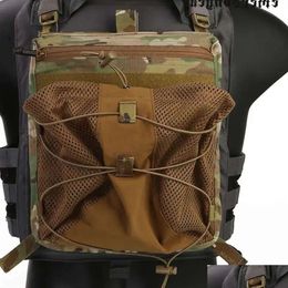 Tactical 2024 Bungee Other Backpacks Pack Helmet Bag Adjustable Pouch Lightweight for 420 Vest Airsoft Hunting Outdoor Hiking Nylon Szeq Dr Dhqc3