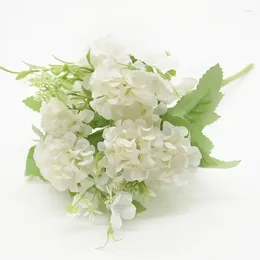 Decorative Flowers 1 Pc Artificial Hydrangea Bouquet S For Home Christmas Wedding Bridal Outdoor Arch Party Diy Decoration