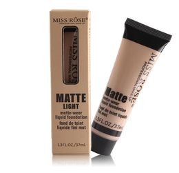 MISS ROSE Matte Light Liquid Foundation Mattewear Nourishing Makeup Base 37ML Professional Face Make up Product3443655