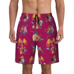 Men's Shorts 2024 Board Summer Northeast Big Flower Y2k Sports Surf Beach Males Quick Dry Retro Plus Size Swim Trunks